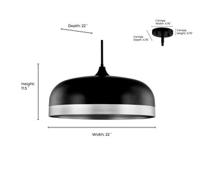 Amarra 4-Light Pendant Light Matte Black