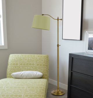 Wilmington One Light Floor Lamp in Antique Brass