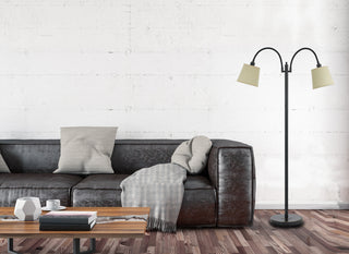Gail Two Light Floor Lamp in Dark Bronze