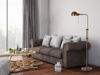 Croby One Light Floor Lamp in Rust