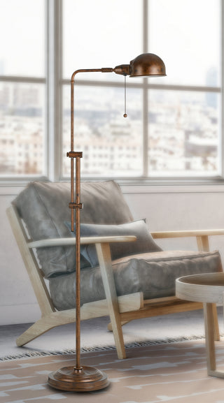 Croby One Light Floor Lamp in Rust
