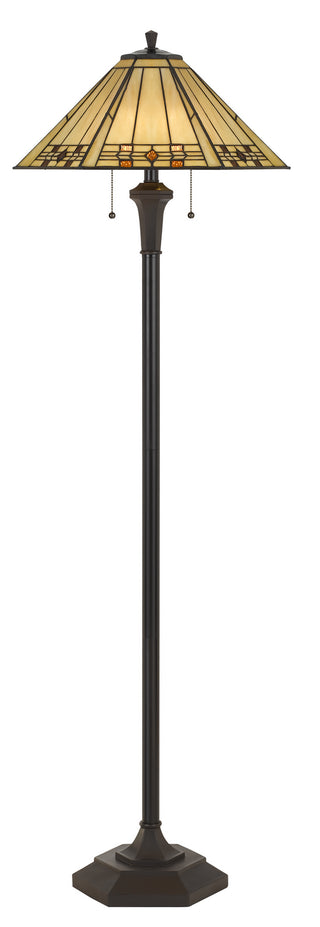 Cal Lighting - BO-2676FL - Two Light Floor Lamp - Tiffany - Matt Black