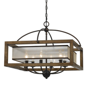 Cal Lighting - FX-3536/6 - Six Light Chandelier - Square - Dark Bronze