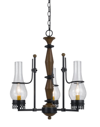 Cal Lighting - FX-3564/3 - Three Light Chandelier - TRENTON - Metal/Wood