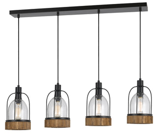 Cal Lighting - FX-3584-4 - Four Light Chandelier - BEACON - Wood/Dark Bronze