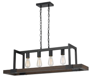 Cal Lighting - FX-3586-4 - Four Light Chandelier - ANTONIO - Wood/Dark Bronze