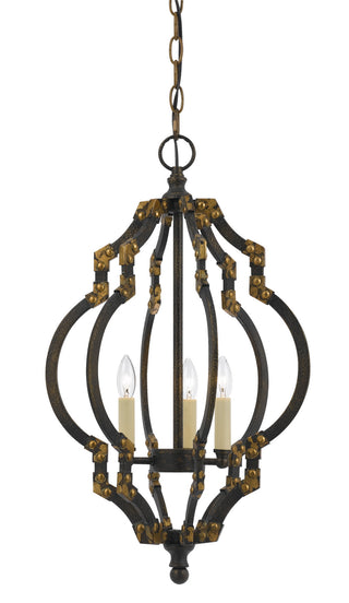 Cal Lighting - FX-3593-3 - Three Light Pendant - HOWELL - Irontiqued Gold