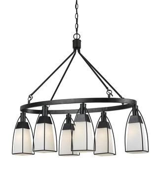 Cal Lighting - FX-3612-6 - Six Light Chandelier - CHANNING - Black