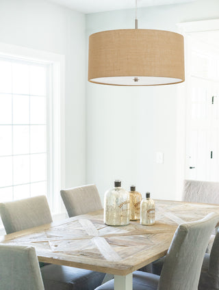 ADDISON Three Light Pendant in Burlap