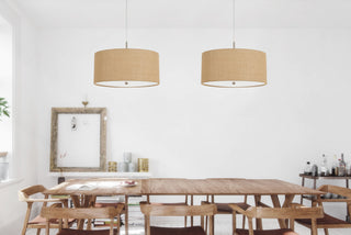 ADDISON Three Light Pendant in Burlap