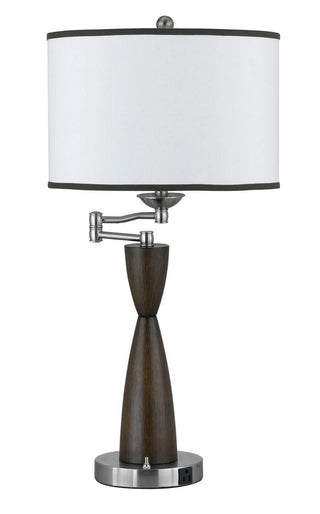 Cal Lighting - LA-60006TB-1R - One Light Table Lamp - HOTEL - Espresso/Brushed Steel