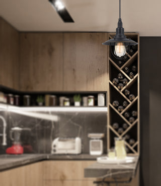 ALLENTOWN One Light Pendant in Brushed Steel
