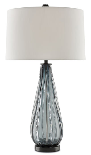 Currey and Company - 6000-0027 - One Light Table Lamp - Nightcap - Blue-Gray/Clear