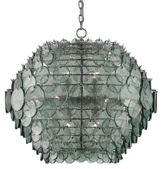 Currey and Company - 9000-0009 - 14 Light Chandelier - Braithwell - Clear/Silver Granello