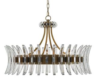 Currey and Company - 9000-0014 - Eight Light Chandelier - Coquette - Clear/Antique Brass
