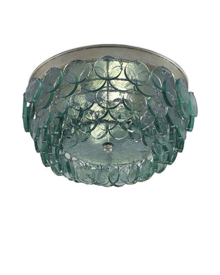 Braithwell Two Light Flush Mount in Clear/Silver Leaf