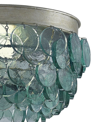 Braithwell Two Light Flush Mount in Clear/Silver Leaf