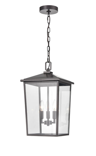 Fetterton 3-Light Outdoor Hanging Lantern Powder Coated Bronze