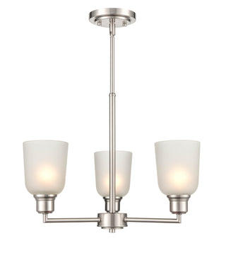 Amberle 3-Light Chandelier Ceiling Light Brushed Nickel