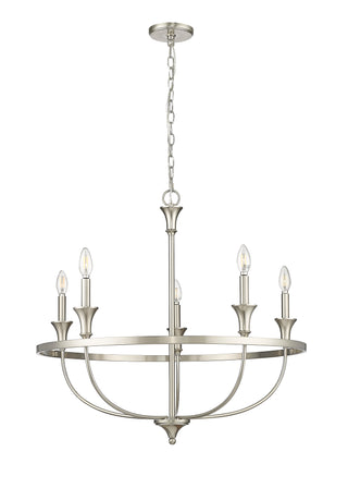Emery 5-Light Chandelier Ceiling Light Brushed Nickel