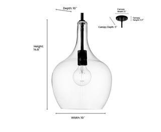 Lamara 1-Light Pendant Light Vintage Brass