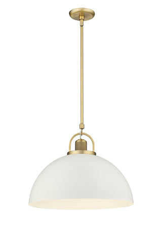 Artistan 1-Light Pendant Light Vintage Brass/Matte White