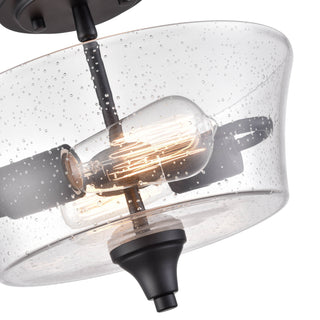 Caily 2-Light Semi-Flush Ceiling Mount Matte Black