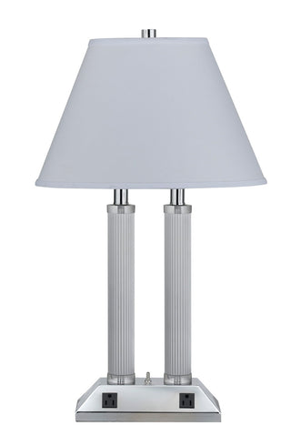 Cal Lighting - LA-8003DK-1CH - Two Light Table Lamp - Hotel - Chrome