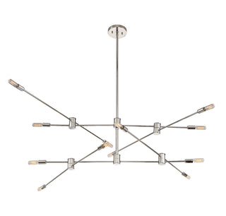 Lyrique 12 Light Chandelier in Polished Nickel