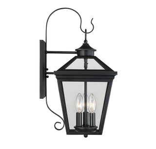 Ellijay Three Light Wall Lantern in Black