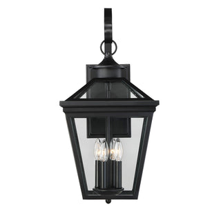 Ellijay Four Light Outdoor Wall Lantern in Black