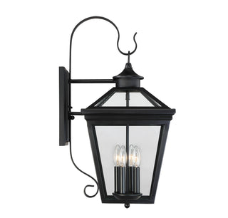 Ellijay Four Light Outdoor Wall Lantern in Black