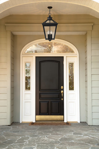 Ellijay Four Light Outdoor Hanging Lantern in Black