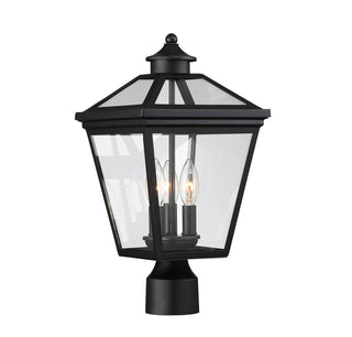 Ellijay Three Light Post Lantern in Black