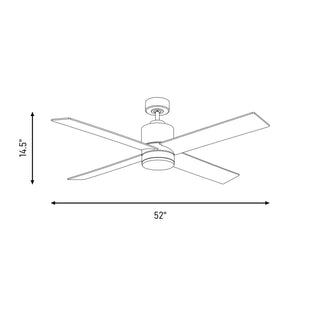 Dayton 52" Ceiling Fan in White
