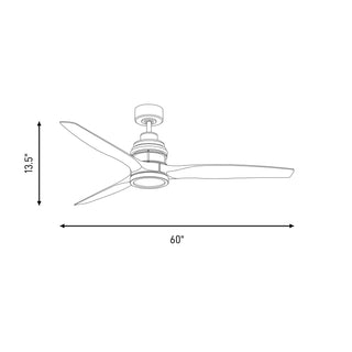 La Salle 60" Ceiling Fan in Brushed Nickel