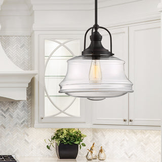 Garvey One Light Pendant in English Bronze