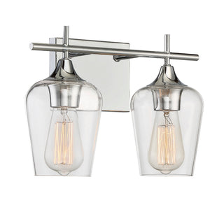 Octave Two Light Bath Bar in Polished Chrome