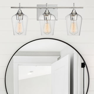 Octave Three Light Bath Bar in Polished Chrome