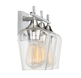 Octave Three Light Bath Bar in Polished Chrome