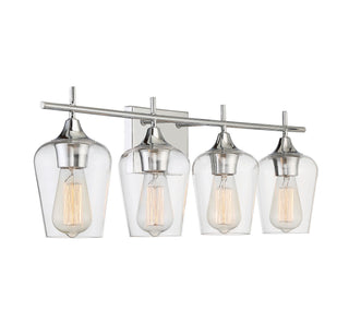 Octave Four Light Bath Bar in Polished Chrome