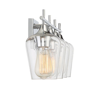 Octave Four Light Bath Bar in Polished Chrome