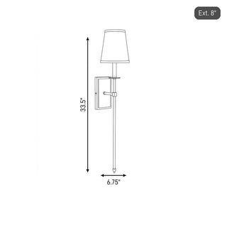 Monroe One Light Wall Sconce in Warm Brass