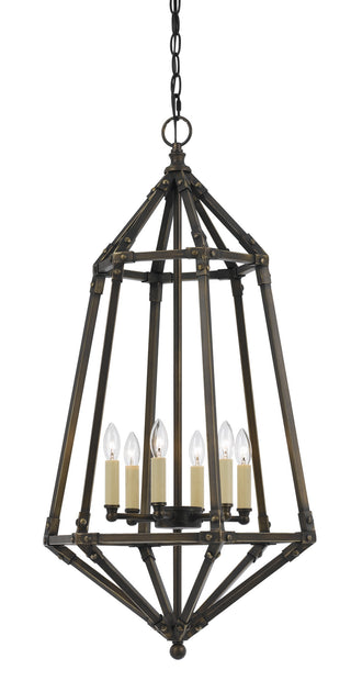 Cal Lighting - FX-3594-6 - Six Light Pendant - DENMARK - Dark Bronze
