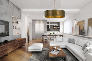 Rochefort Five Light Chandelier in Distress Gold