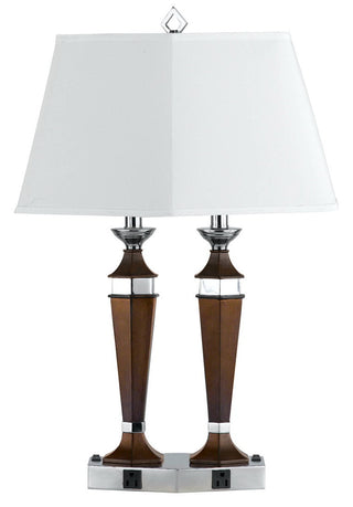 Cal Lighting - LA-694DK-2R - Two Light Desk lamp - HOTEL - Brushed Steel/Espresso