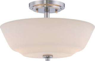 Nuvo Lighting - 60-5806 - Two Light Semi Flush Mount - Willow - Polished Nickel