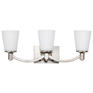Laguna Three Light Vanity in Brushed Nickel