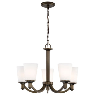 Laguna Five Light Chandelier in Forest Bronze