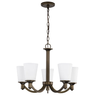 Laguna Five Light Chandelier in Forest Bronze